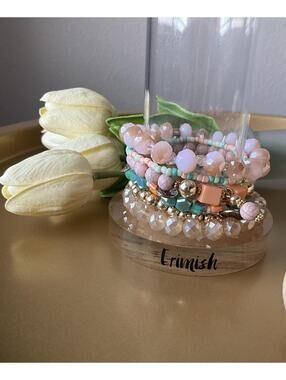 Erimish Pink Turquoise Bracelet Stack